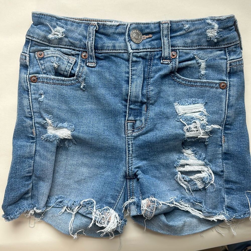 American Eagle jean shorts high-rise shortie size US 000